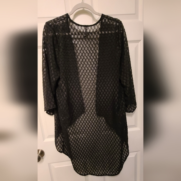 Black Sheer Kamino High Low Cover by Love Culture Size Medium - Picture 4 of 5